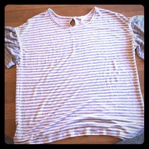 Striped plus size Blouse